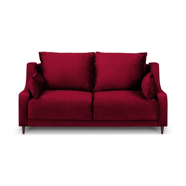 Czerwona aksamitna sofa Mazzini Sofas Freesia, 150 cm