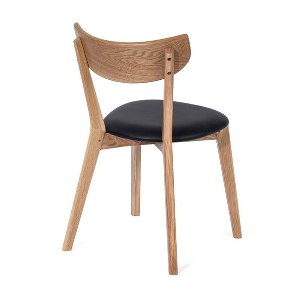 Krzesło z drewna dębowego z czarnym siedziskiem Arch – Bonami Selection-image-1