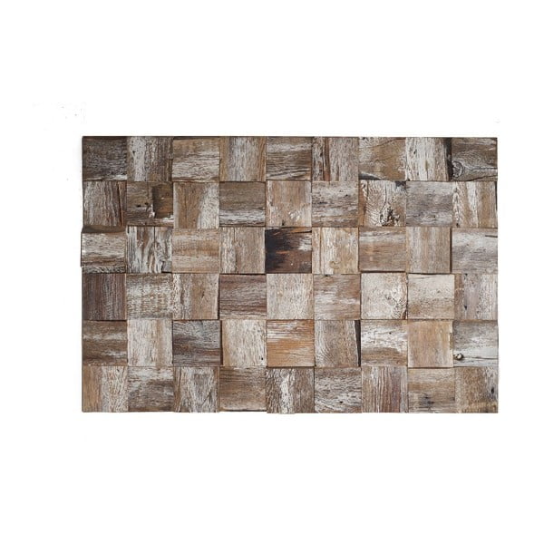 Dekoracja ścienna Wooden White, 60x90 cm