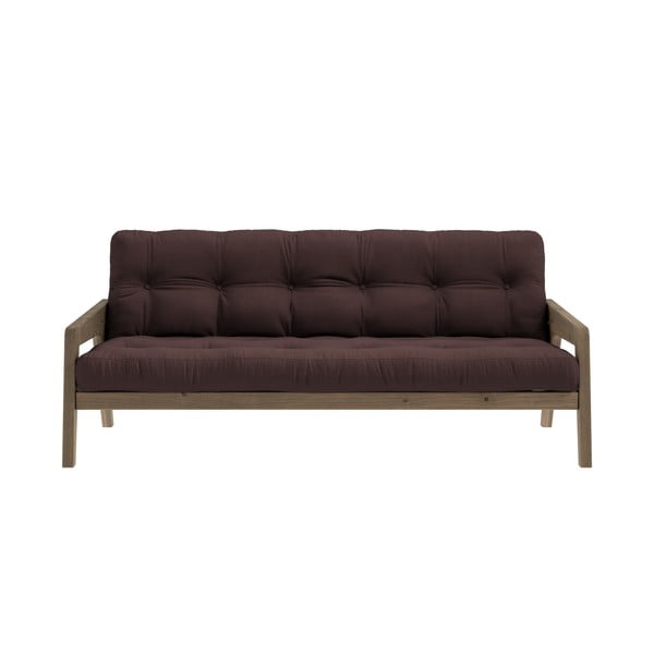 Brązowa rozkładana sofa 204 cm Grab – Karup Design