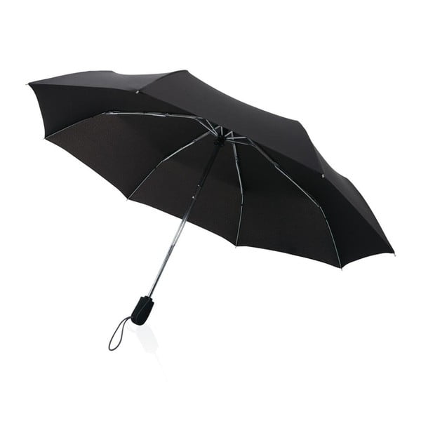 Czarna parasolka składana odporna na wiatr XD Design
