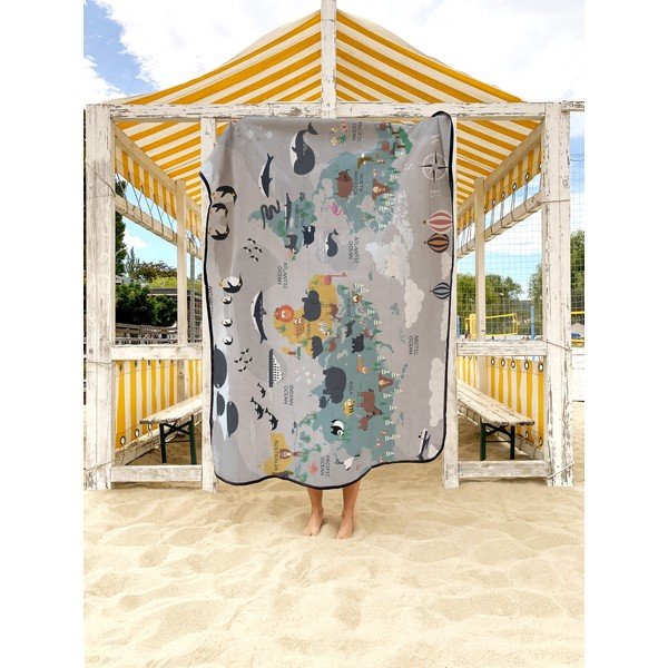 Koc piknikowy z mikrowłókna 145x180 cm Travel Around The World – Butter Kings-image-2