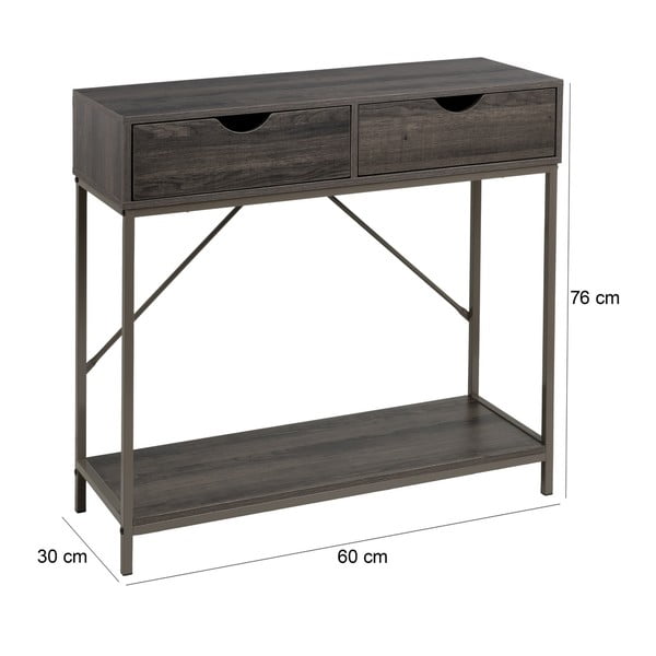 Brązowa konsola 30x80 cm – Casa Selección-image-4