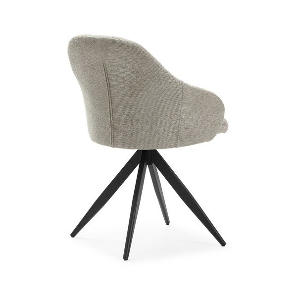 Jasnoszare tapicerowane fotele jadalniane zestaw z podłokietnikami 2 szt. Tamara – Marckeric-image-4