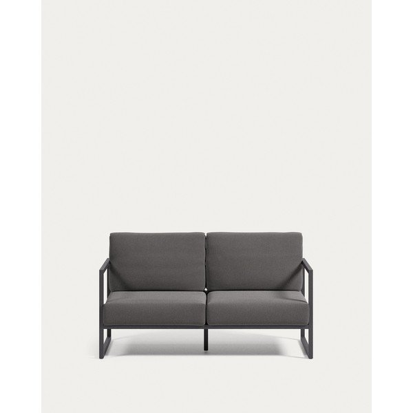 Ciemnoszara aluminiowa sofa ogrodowa Comova – Kave Home-image-3