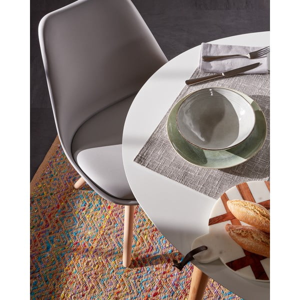 Biały rozkładany stół z białym blatem 90x120 cm Oqui – Kave Home-image-3