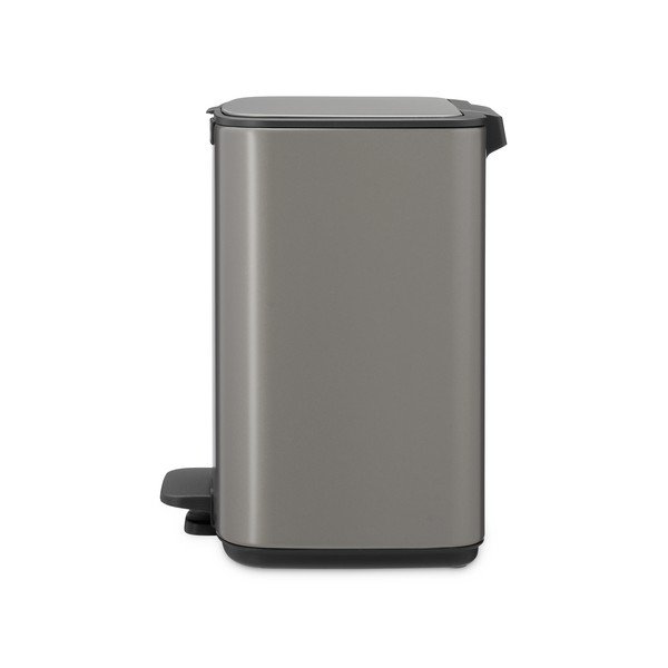 Szary stalowy kosz na śmieci z pedałem 7 l Bo – Brabantia-image-3