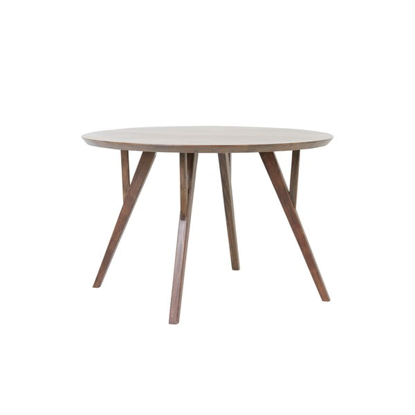 Brązowy okrągły stół z blatem z drewna akacjowego ø 140 cm Quenza – Light & Living