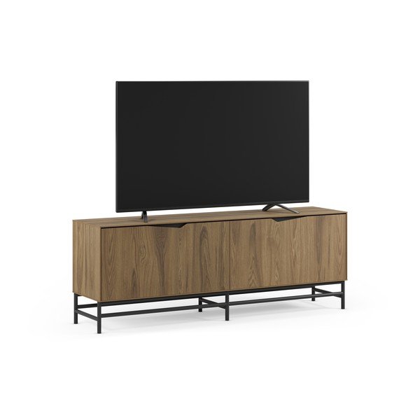 Czarna/w naturalnym kolorze szafka pod TV w dekorze dębu 150x61x35 cm Aiden – Marckeric-image-2