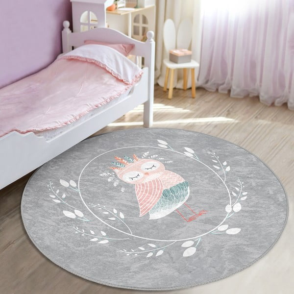 Szary dywan dziecięcy ø 100 cm Comfort – Mila Home-image-1