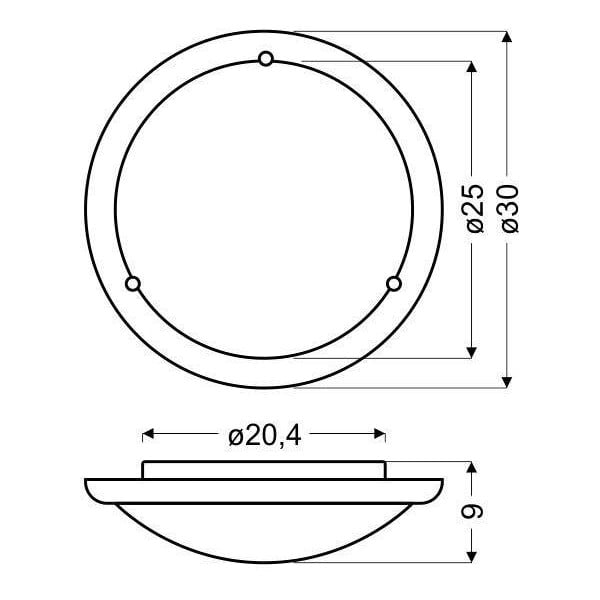 Biało-naturalna lampa sufitowa LED ze szklanym kloszem ø 30 cm Pine – Candellux Lighting-image-1