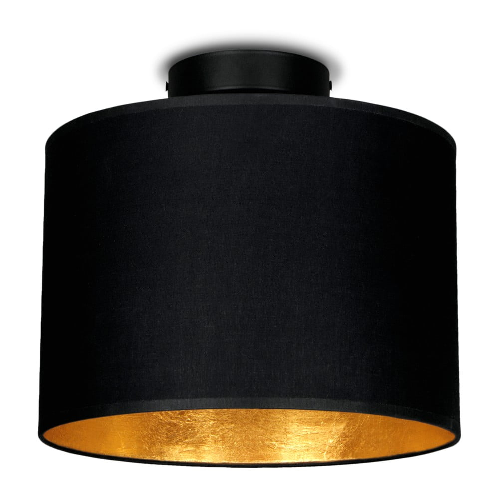 Czarna lampa sufitowa z elementami w kolorze złota Sotto Luce MIKA, ⌀ 25 cm