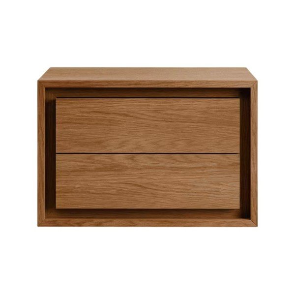 Brązowa wisząca szafka pod umywalkę z litego drewna tekowego 60x40 cm Kenta – Kave Home-image-3