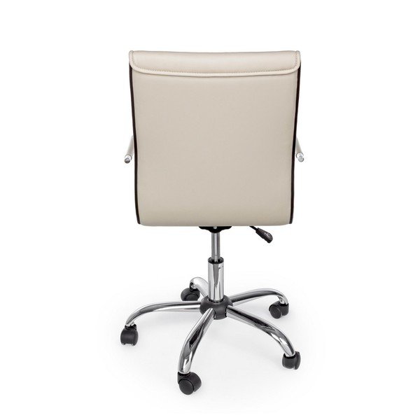 Szarobrązowe krzesło biurowe z imitacji skóry Perth – Yes Everyday-image-4