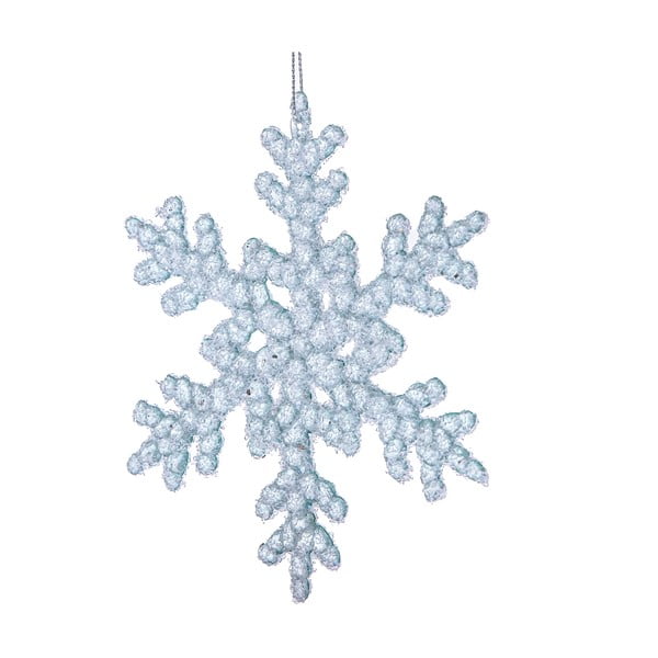 Szklana ozdoba świąteczna ø 6 cm Snowflake – Dakls