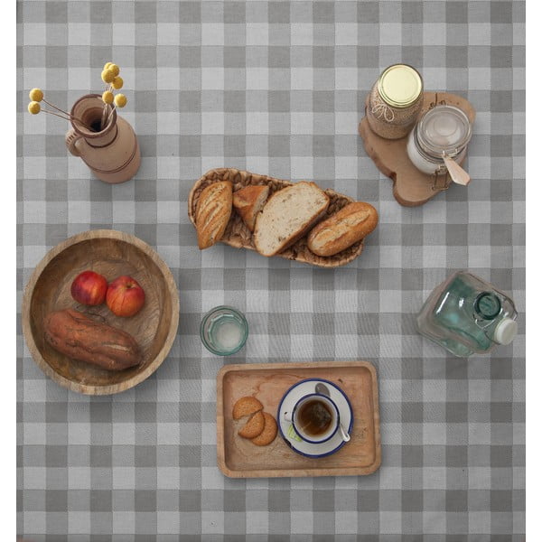 Obrus Really Nice Things Lino Grey Vichy, 140x200 cm-image-2