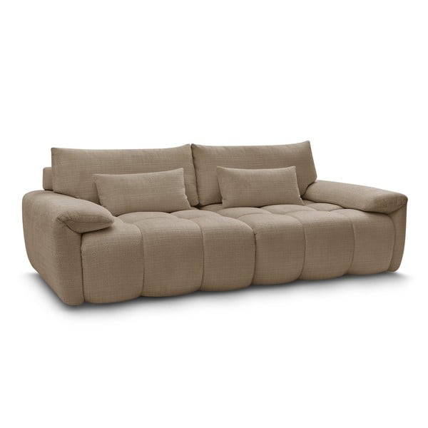 Brązowa sofa z tkaniny szenilowej 264 cm Ivane – Bobochic Paris-image-3