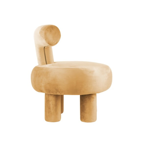 Żółty aksamitny fotel Abrazo – Leitmotiv-image-2