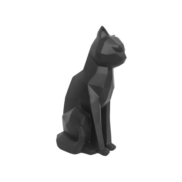 Matowa czarna figurka PT LIVING Origami Cat, wys. 29,5 cm