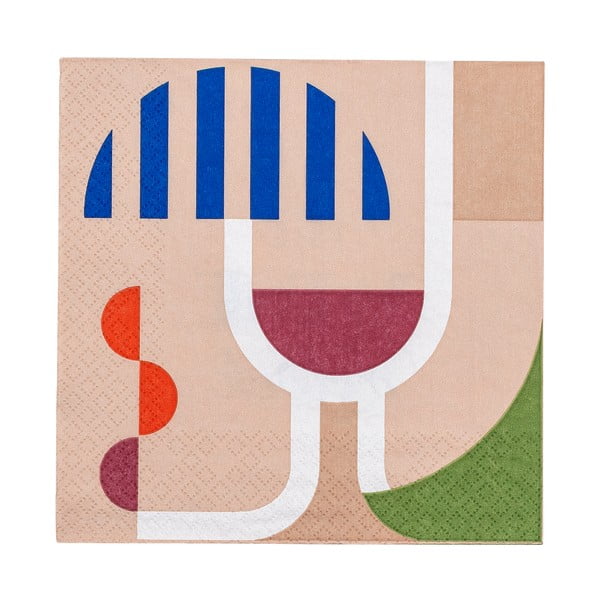 Papierowe serwetki zestaw 20 szt. Wine – Bloomingville