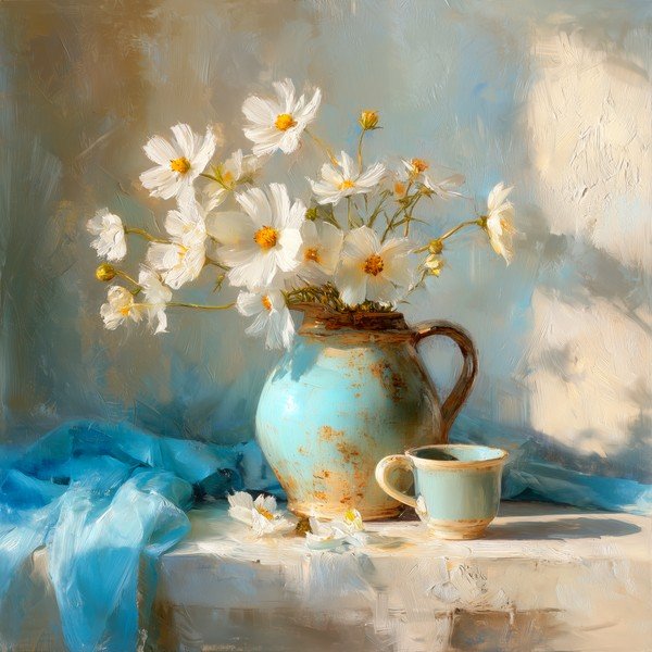 Obraz drukowany z ramą w zestawie 70x70 cm Anemone – Styler