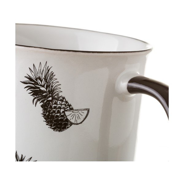 Biały kubek ceramiczny Unimasa Ananas, 325 ml-image-1