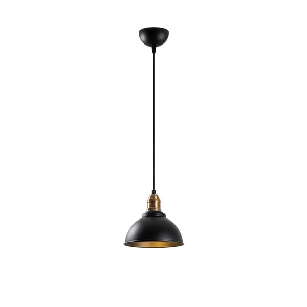 Czarna lampa wisząca z metalowym kloszem ø 21 cm Varzan – Opviq lights