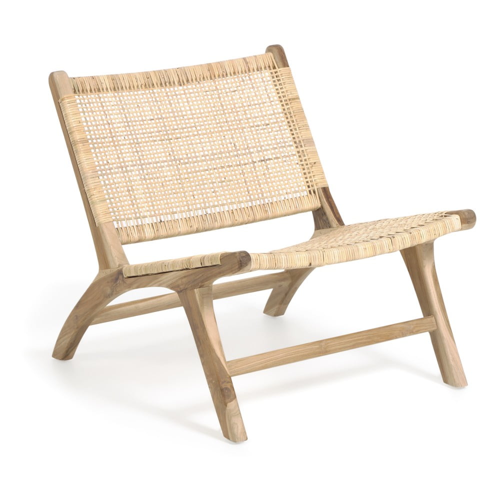 Fotel z plecionką w naturalnym kolorze Beida – Kave Home