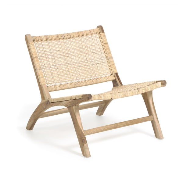 Fotel z plecionką w naturalnym kolorze Beida – Kave Home