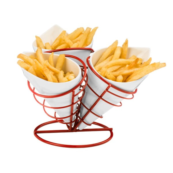 Zestaw 3 foremek i stojaków na frytki Premier Housewares-image-1