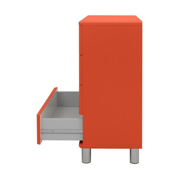 Czerwona wysoka komoda 86x92 cm Malibu – Tenzo-image-3