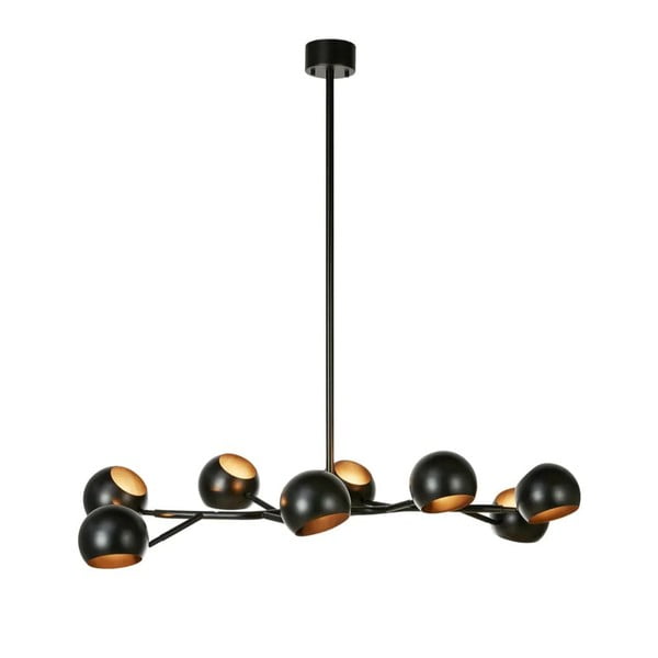 Czarna lampa wisząca z metalowym kloszem Edgar – Markslöjd