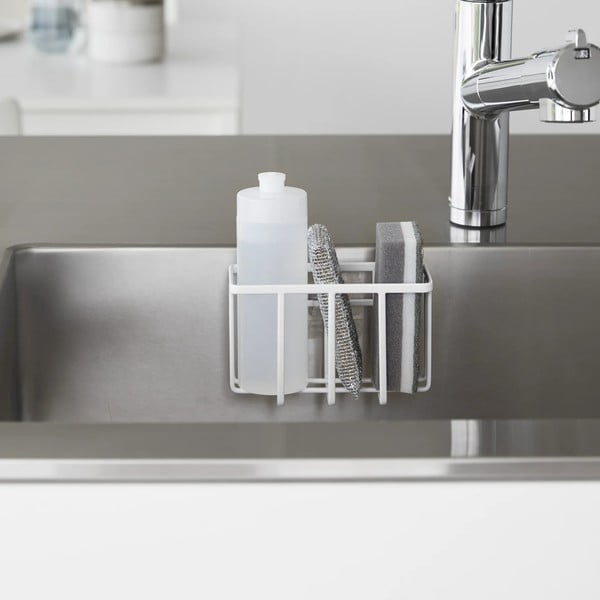 Biały metalowy stojak na akcesoria do mycia naczyń bez wiercenia Film Hook – YAMAZAKI-image-1