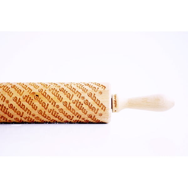 Drewniany grawerowany wałek do ciasta Valek Made with Love-image-2