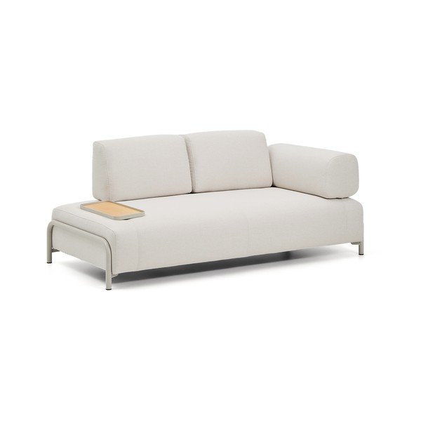 Beżowa sofa modułowa z tkaniny szenilowej 200 cm Compo – Kave Home-image-2
