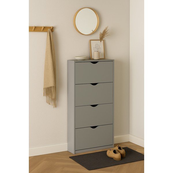 Szara uchylna szafka na buty 60x157x24 cm Stelo – Bonami Essentials-image-1