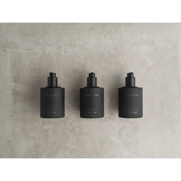 Czarne ścienne szklane dozowniki do mydła 3 szt. 350 ml Kirei – Blomus-image-2