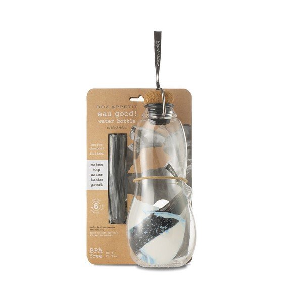 Czarna butelka filtrująca z aktywnym węglem Black + Blum Pure, 800 ml-image-1