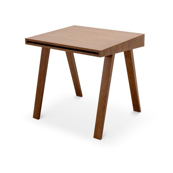 Brązowy stół z nogami z drewna jesionowego EMKO 4.9, 80x70 cm-image-3