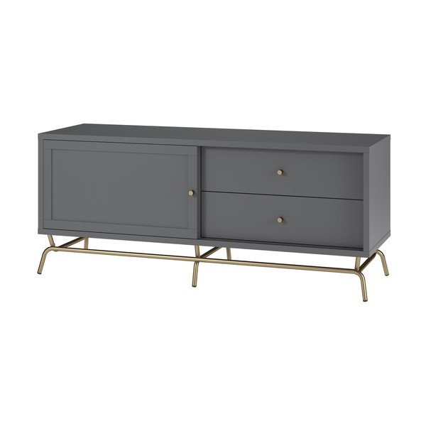 Szara szafka pod TV 150x62 cm Madison – Støraa-image-4