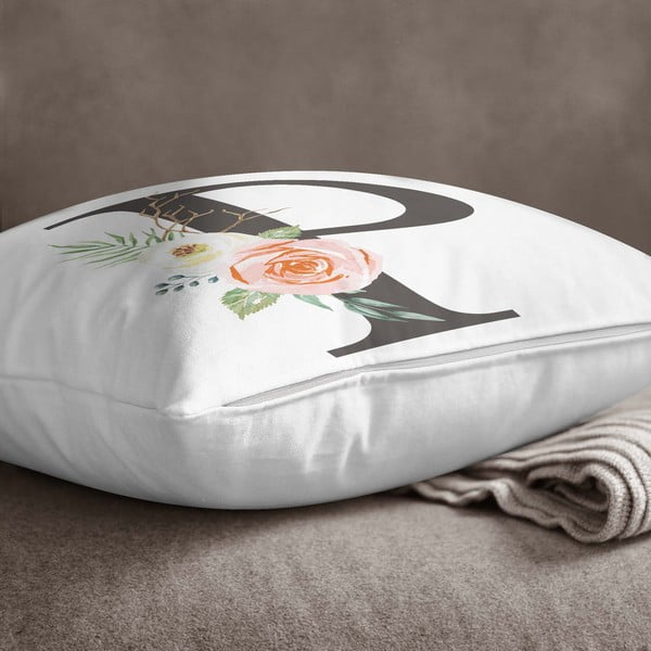 Poszewka na poduszkę Minimalist Cushion Covers Floral Alphabet P, 45x45 cm