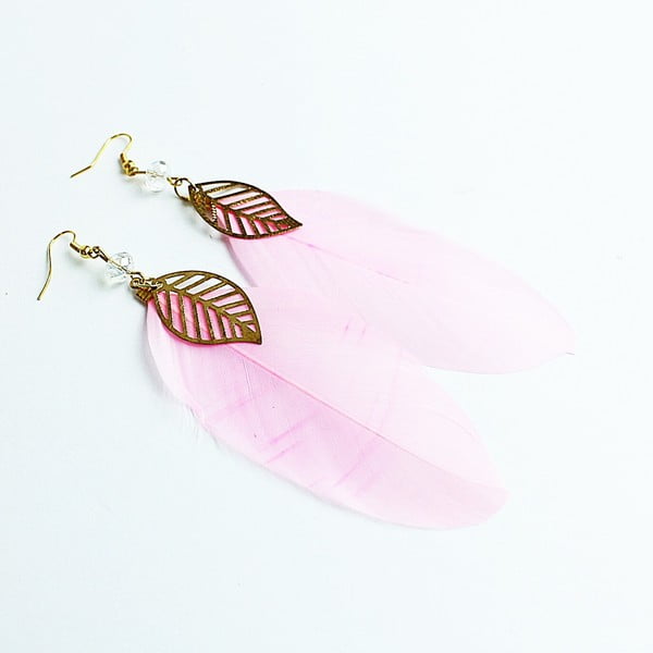 Kolczyki Pink Feather