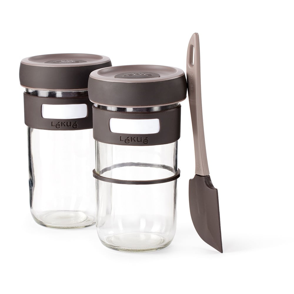 Zestaw do robienia zakwasu ze szpatułką 2 szt. 700 ml – Lékué (zdjęcie 9)