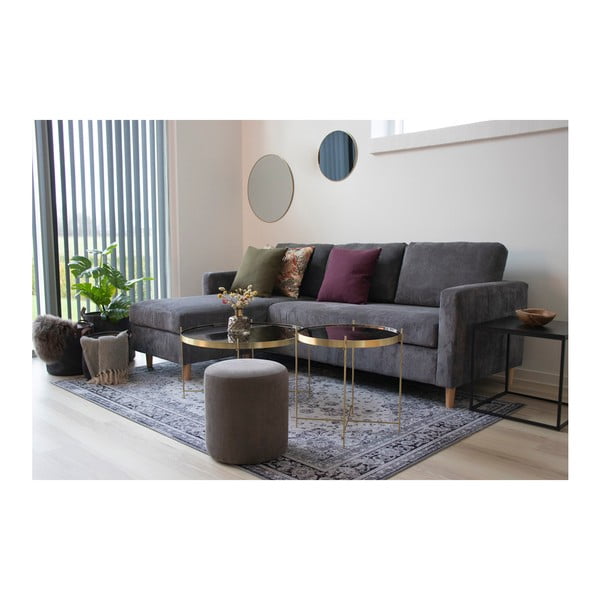 Okrągłe lustro ścienne z ramą w kolorze złota House Nordic Jersey, ø 60 cm-image-2