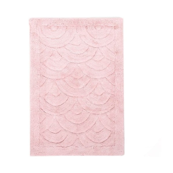 Różowy bawełniany dywanik łazienkowy Jake, 70x120 cm