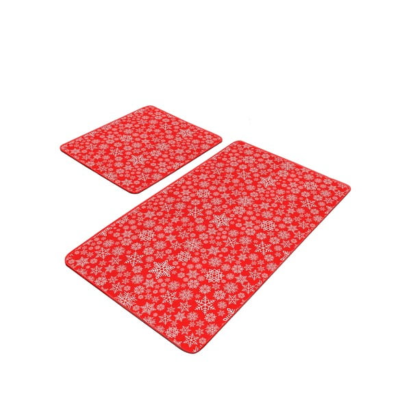 Czerwone dywaniki łazienkowe zestaw 2 szt. 60x100 cm – Mila Home