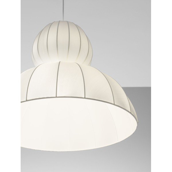 Tekstylna lampa wisząca w matowym białym kolorze ø 50 cm Delina – Nova Luce-image-2