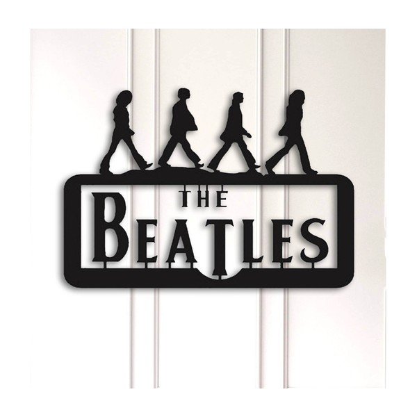 Czarna dekoracja ścienna The Beatles