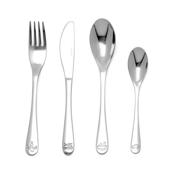 Sztućce dla dzieci ze stali nierdzewnej w kolorze srebra 4 szt. Miffy – Zilverstad-image-2