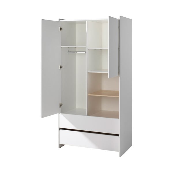 Biała szafa dziecięca Vipack Kiddy, 90 x 180 cm-image-2